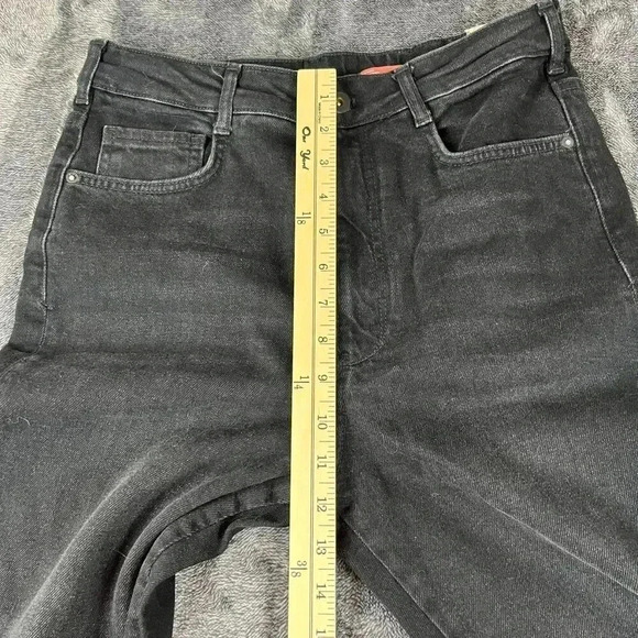 Anthropologie PILCRO Split Hem High-Rise Women's Black Jeans Straight 30X33 NWT - Picture 9 of 14